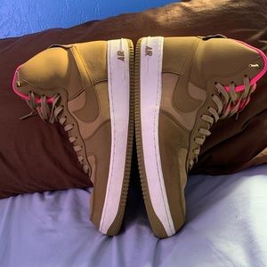 Air Force mids khaki and pink